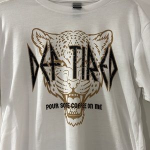 NBW Def Leppard Def Tired Pour Some Coffee on Me Band Tee